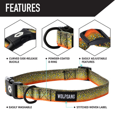BrookTrout Wide Dog Collar