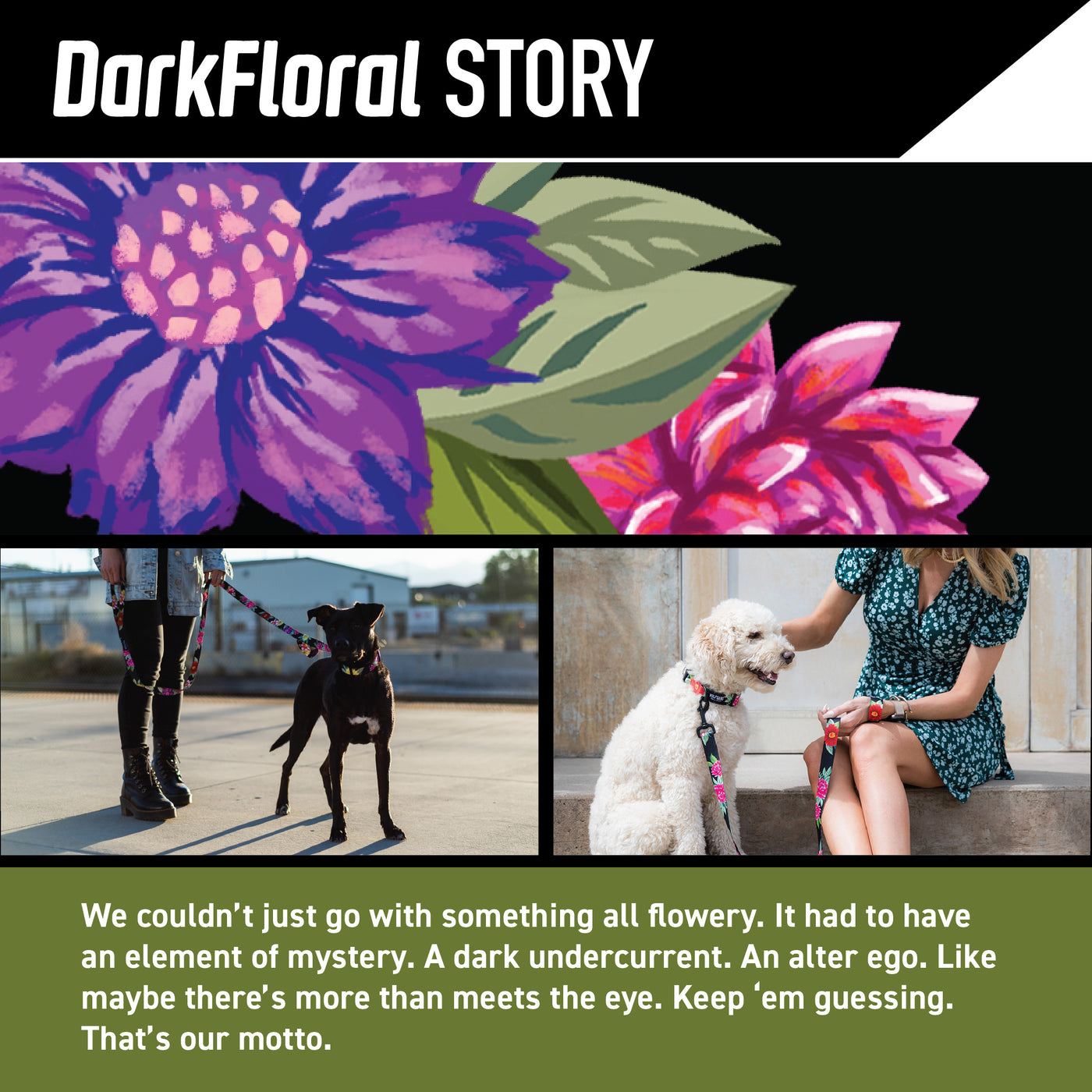 DarkFloral Dog Leash