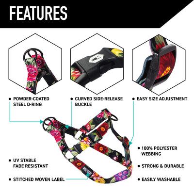 DarkFloral Dog Harness