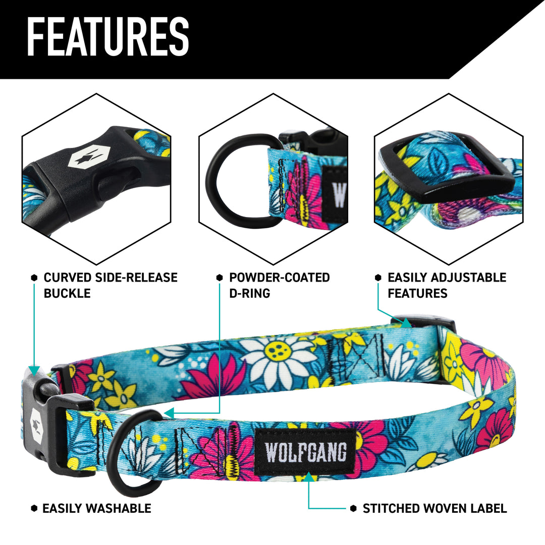 LazyDaisy Wide Dog Collar – Wolfgang
