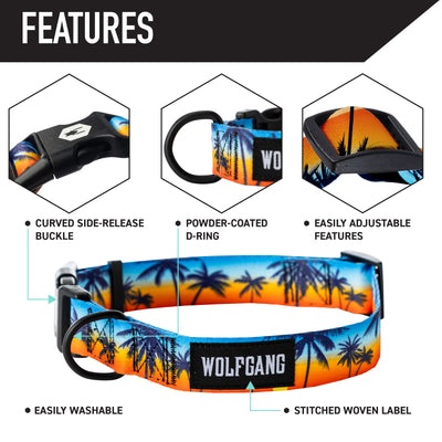 SunsetPalms Wide Dog Collar