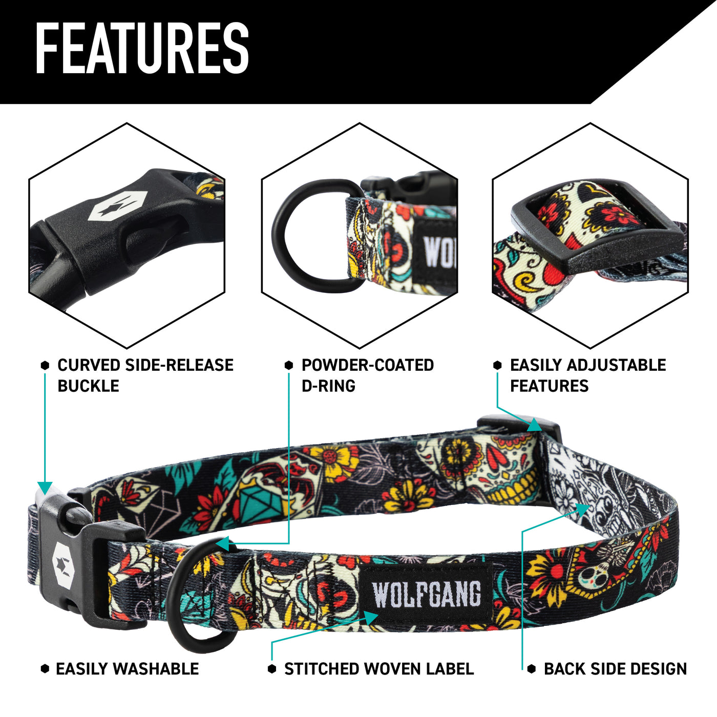 LosMuertos Dog Collar